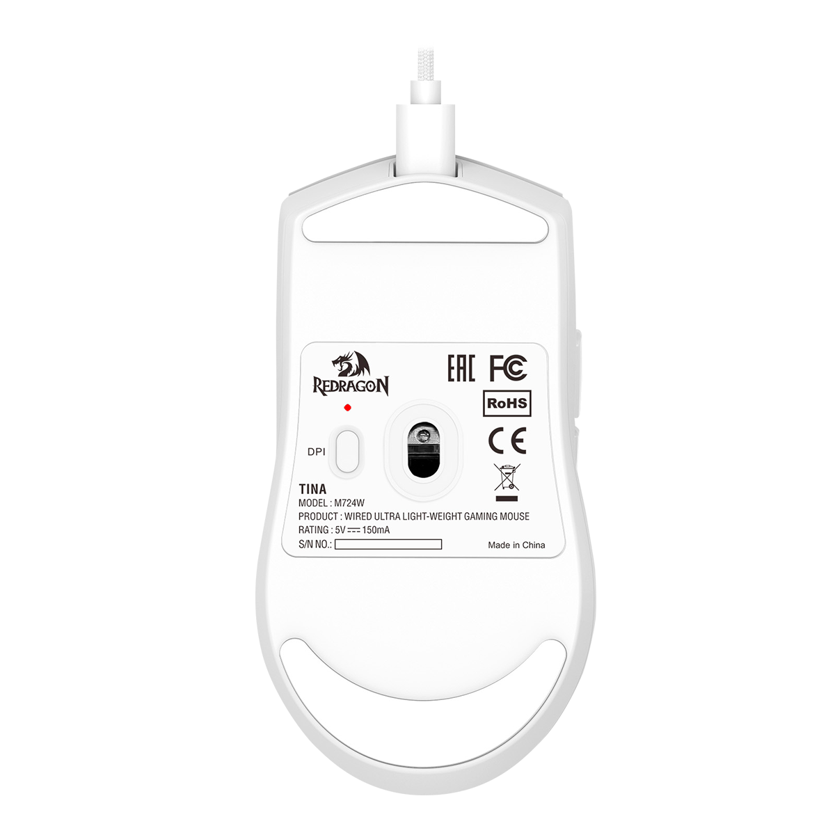 Mouse Redragon M724 K1ng White 12400DPI