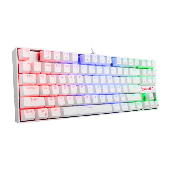 Teclado Redragon K552W Kumara RGB 1R SP White Red Switch Español TKL