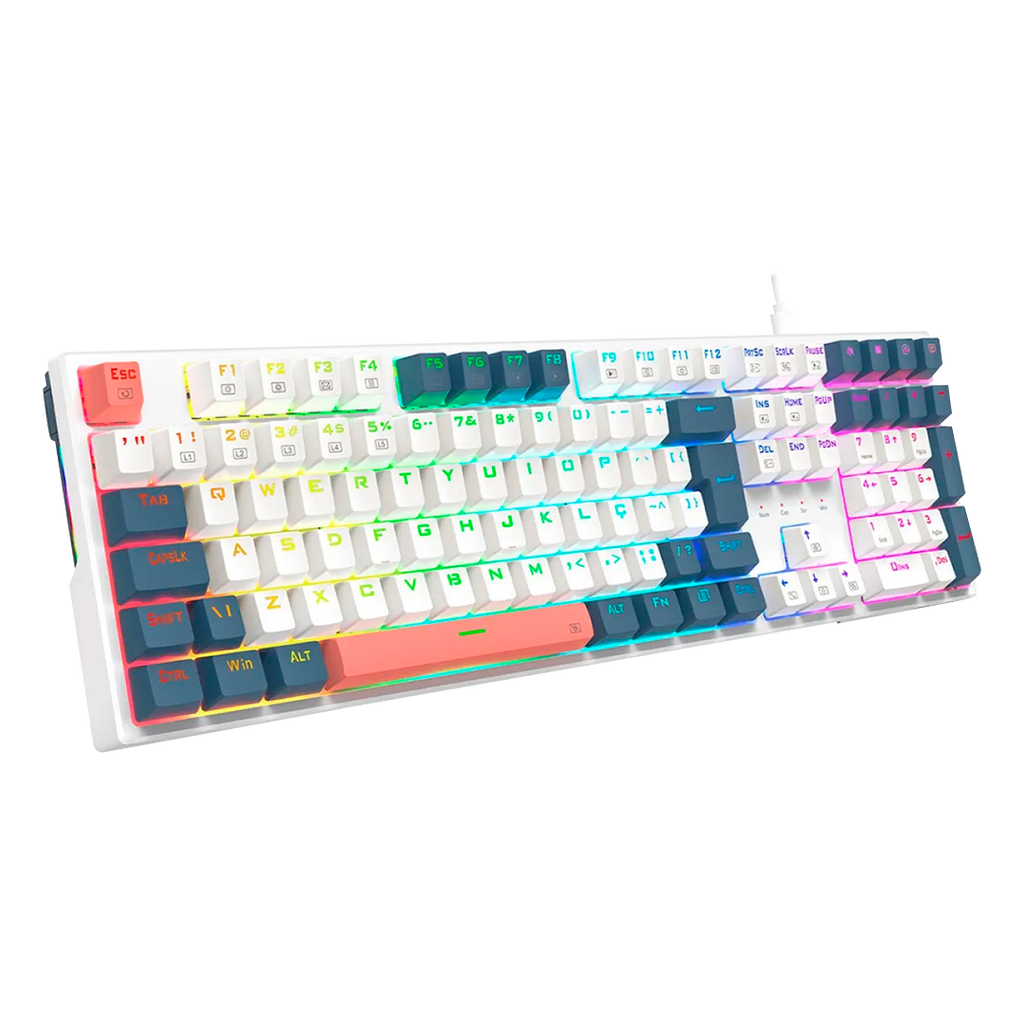 Teclado Redragon K668WBO Trundle RGB SP Mix 3 Color Red Switch 100%