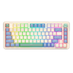 Teclado Redragon K673CPG Ucal Pro RGB Wireless Cream Purple Green Red Switch Español