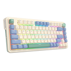 Teclado Redragon K673CPG Ucal Pro RGB Wireless Cream Purple Green Red Switch Español