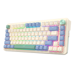 Teclado Redragon K673CPG Ucal Pro RGB Wireless Cream Purple Green Red Switch Español