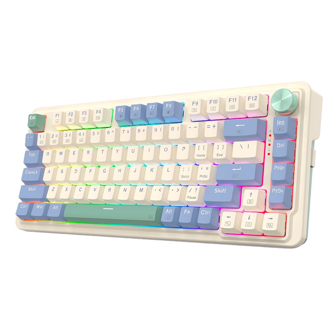 Teclado Redragon K673CPG Ucal Pro RGB Wireless Cream Purple Green Red Switch Español