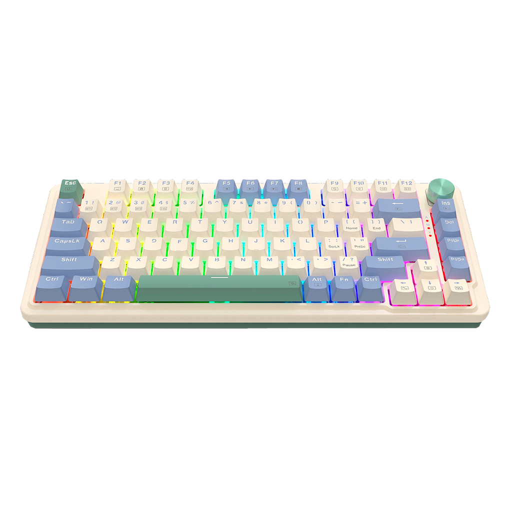 Teclado Redragon K673CPG Ucal Pro RGB Wireless Cream Purple Green Red Switch Español