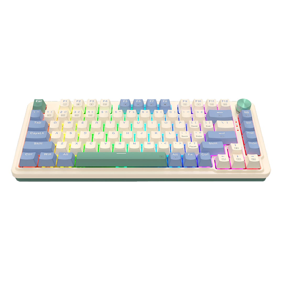 Teclado Redragon K673CPG Ucal Pro RGB Wireless Cream Purple Green Red Switch Español