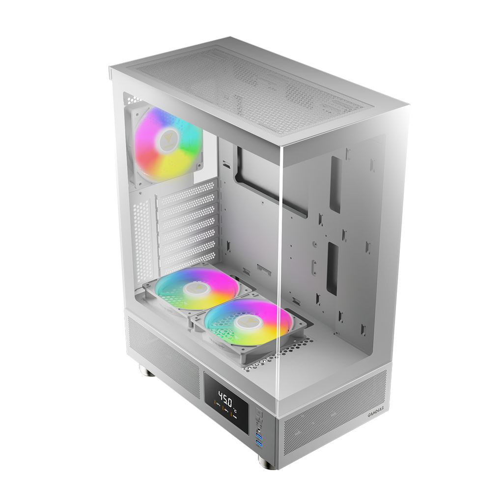 CASE GAMDIAS ATLAS E1 WH ATX, Micro-ATX, ITX ARGB