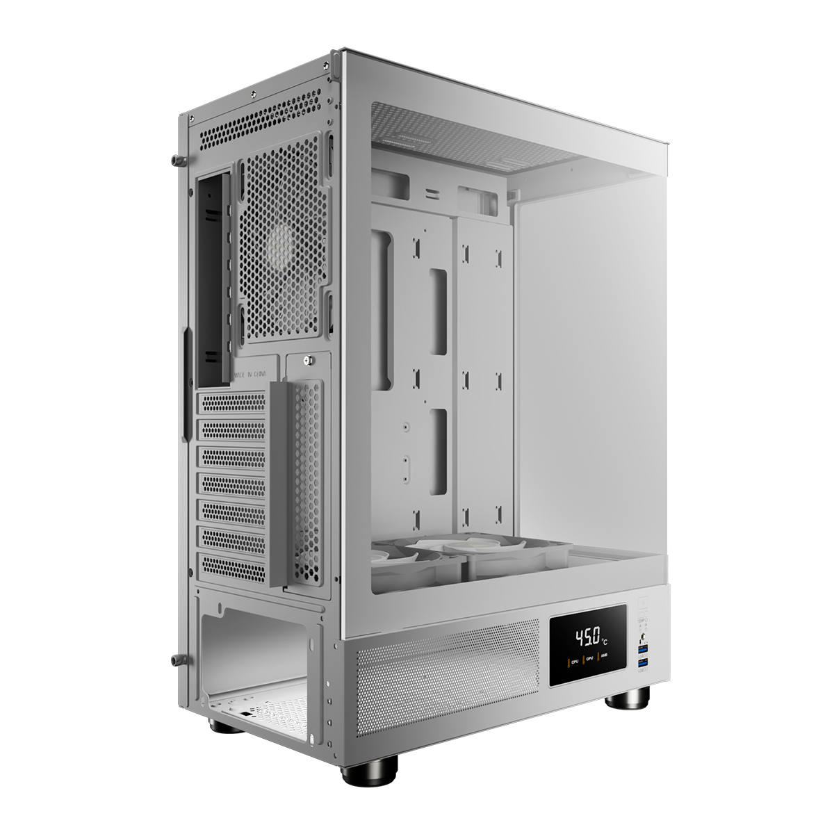 CASE GAMDIAS ATLAS E1 WH ATX, Micro-ATX, ITX ARGB