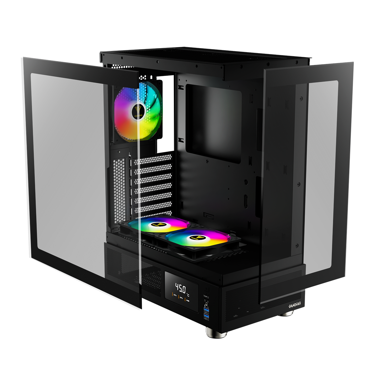 CASE GAMDIAS ATLAS E1 ATX, Micro-ATX, ITX ARGB