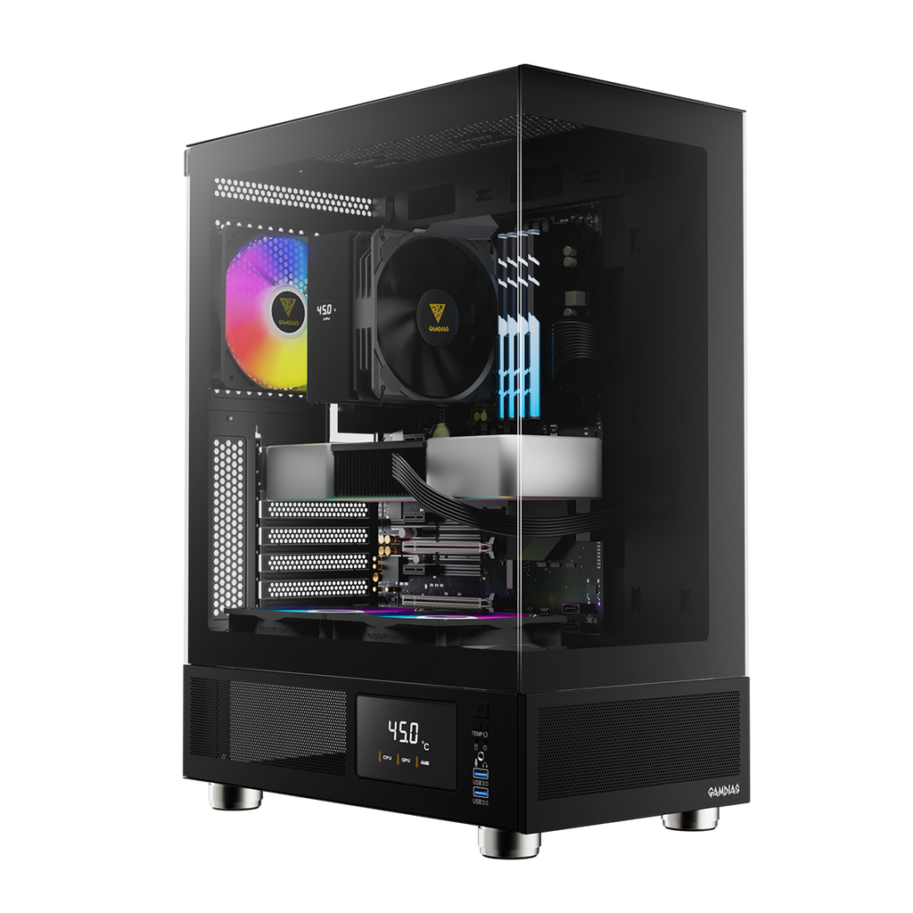 CASE GAMDIAS ATLAS E1 ATX, Micro-ATX, ITX ARGB