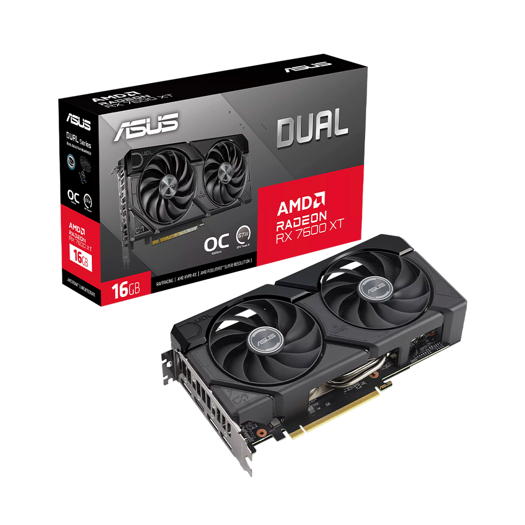 TARJETA DE VIDEO ASUS Dual RX 7600 XT  16GB GDDR6