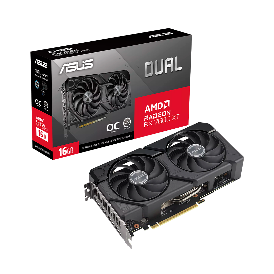 TARJETA DE VIDEO ASUS Dual RX 7600 XT  16GB GDDR6