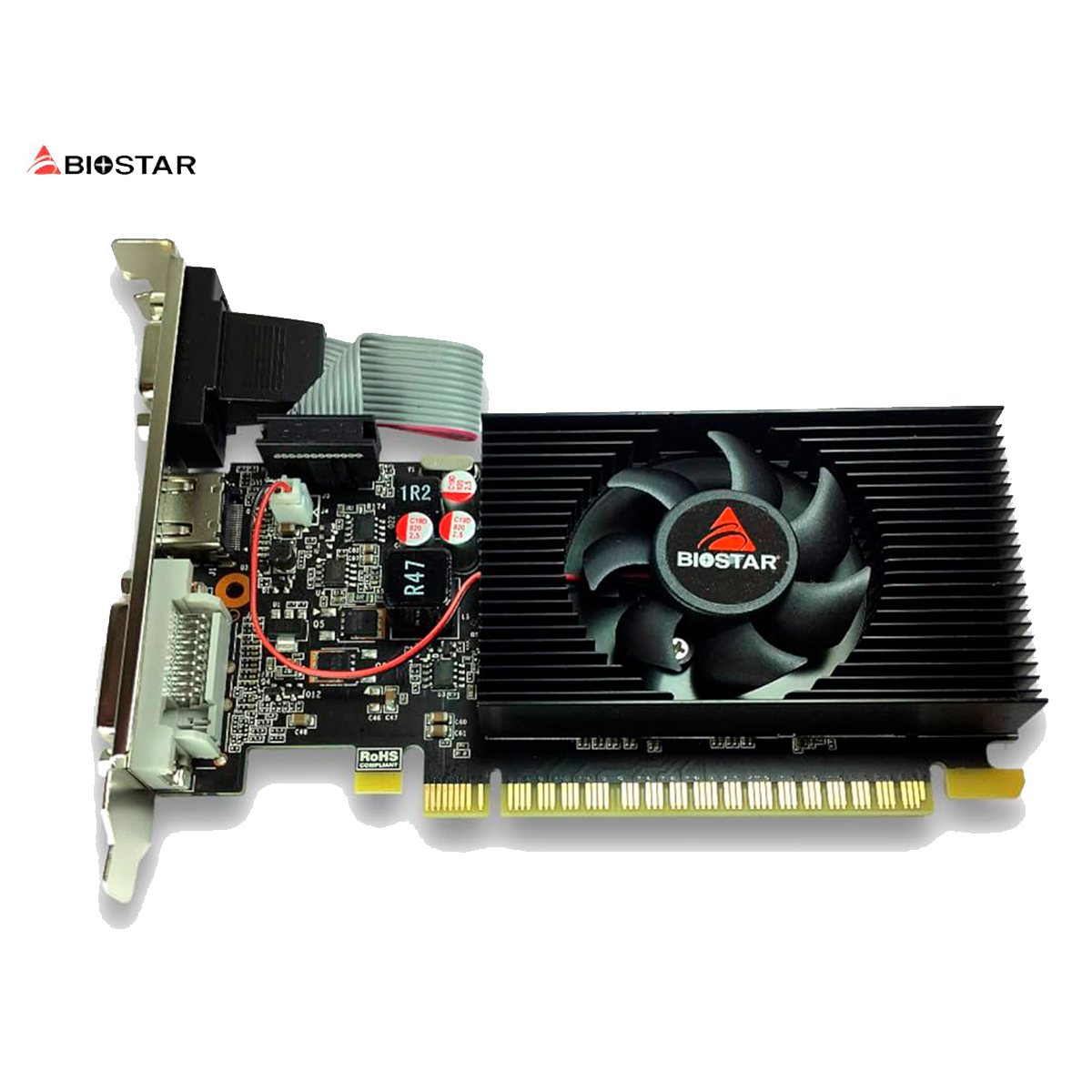 TARJETA DE VIDEO BIOSTAR GT710-2GB LP GT710-2GB LP, 64bit D3 DVI+VGA+HDMI, VN7103THX6