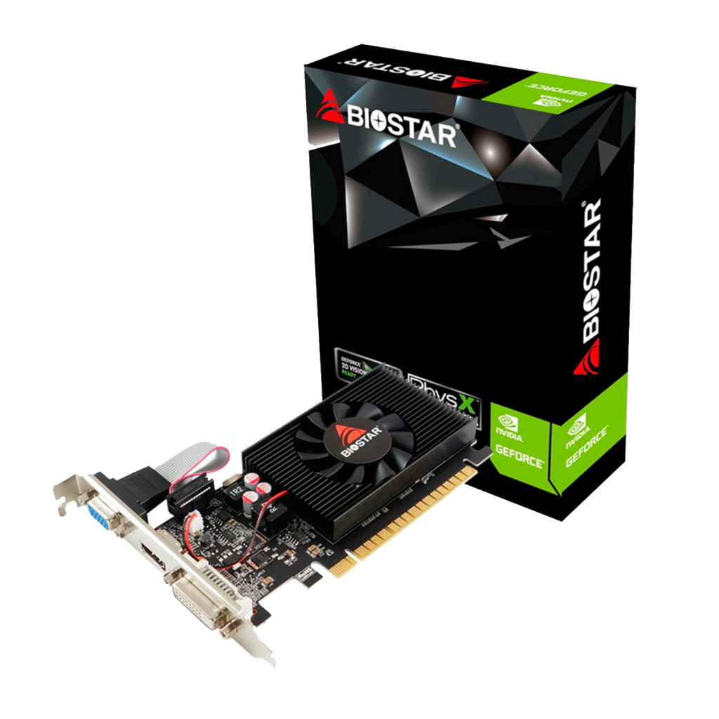 TARJETA DE VIDEO BIOSTAR GT710-2GB LP GT710-2GB LP, 64bit D3 DVI+VGA+HDMI, VN7103THX6