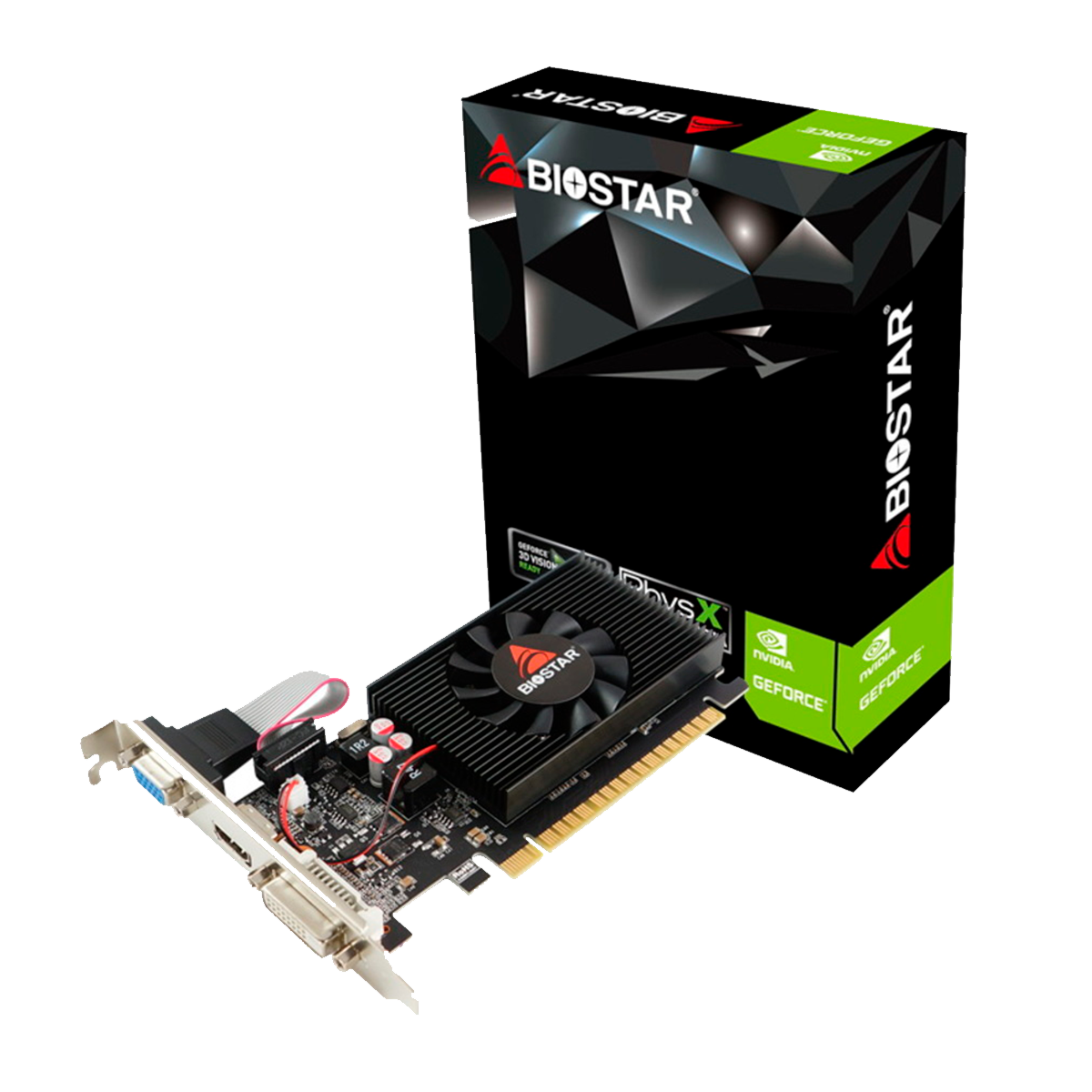 TARJETA DE VIDEO BIOSTAR GT710-2GB LP GT710-2GB LP, 64bit D3 DVI+VGA+HDMI, VN7103THX6