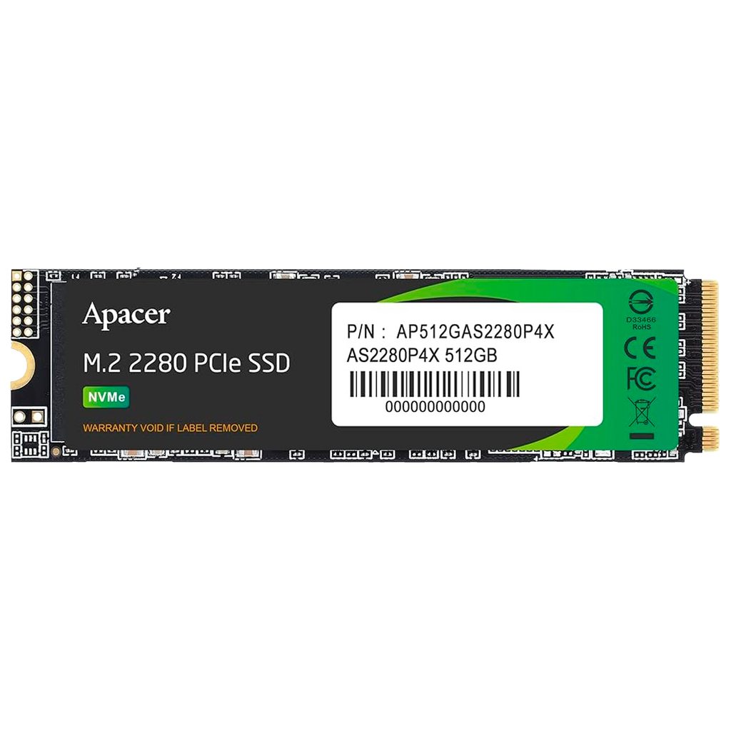 M.2 APACER AP2TBAS2280Q4X-1 AS2280P4X 2TB PCIe 3D NAND R: 2100MB/S W: Gen3 x4 3D NAND 1700MB/S