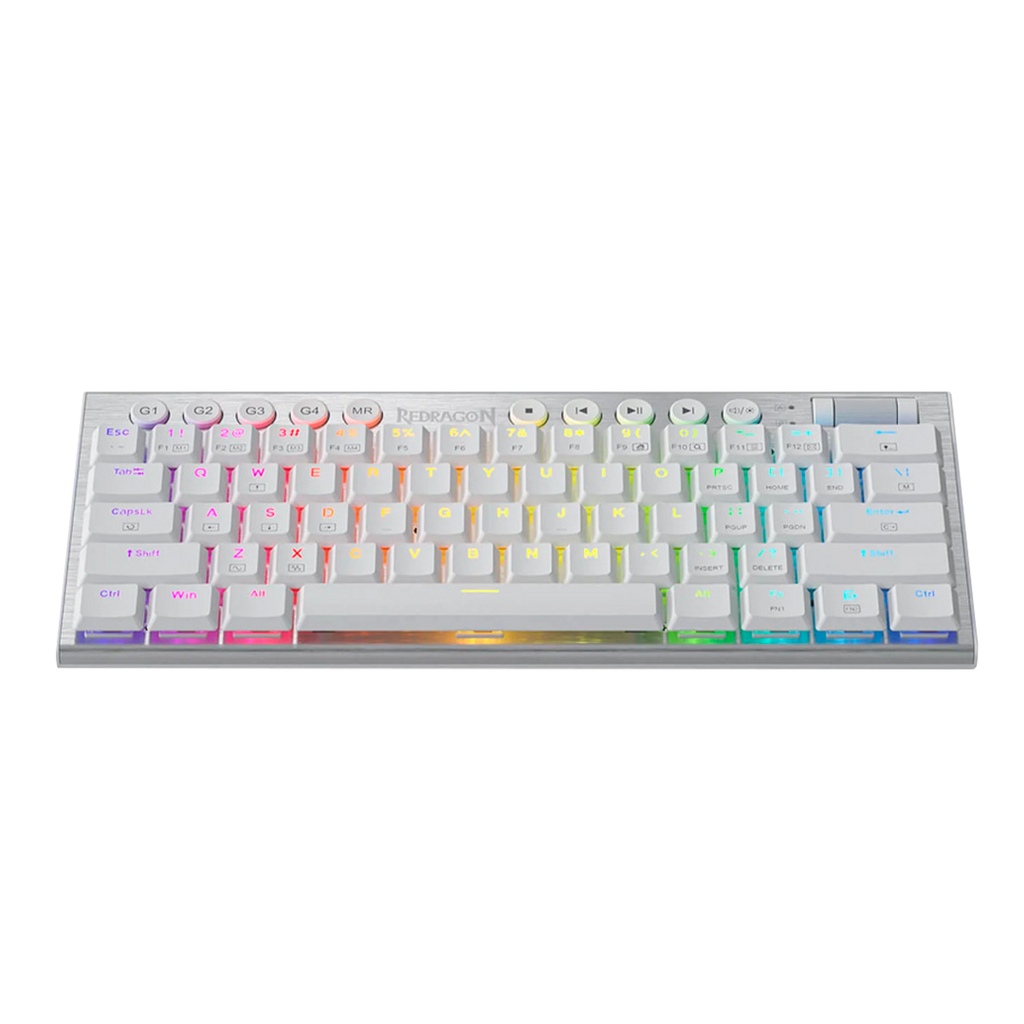 Teclado Redragon K632W Horus Mini RGB Wired White Red Switch English