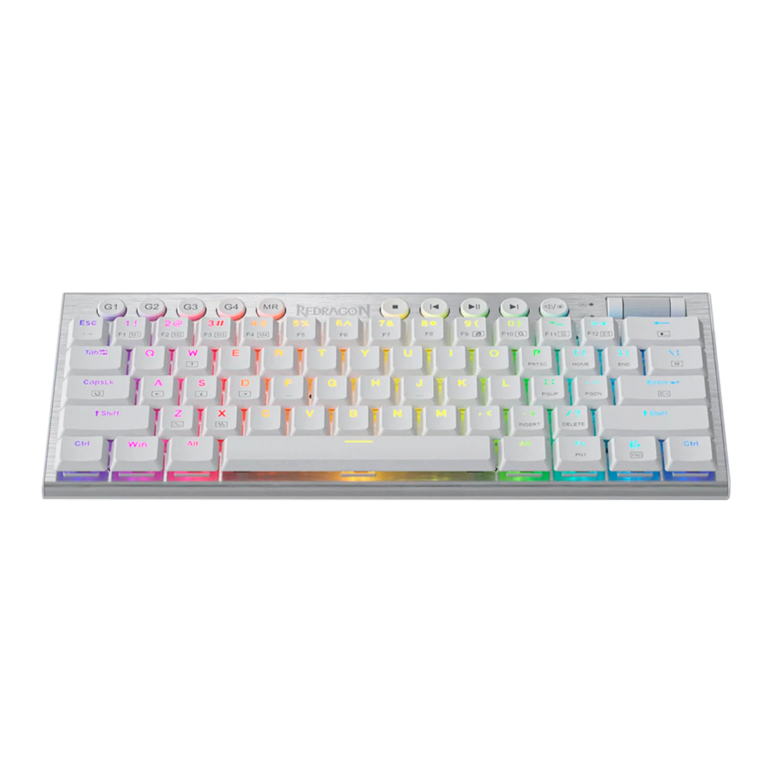 Teclado Redragon K632W Horus Mini RGB Wired White Red Switch English