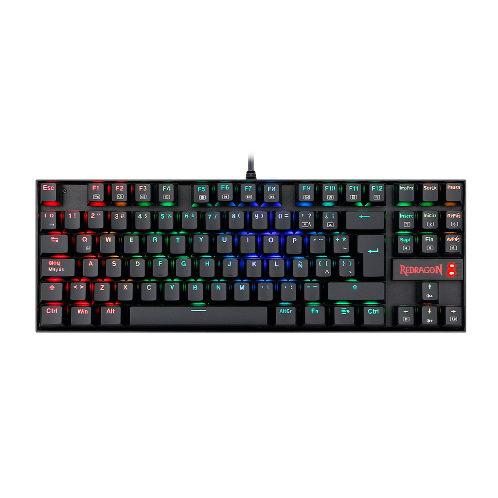 Teclado Redragon K552RGB 1R SP Kumara Black Red Switch Español