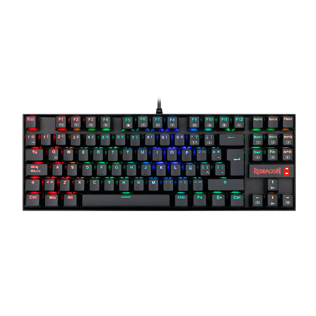Teclado Redragon K552RGB 1R SP Kumara Black Red Switch Español