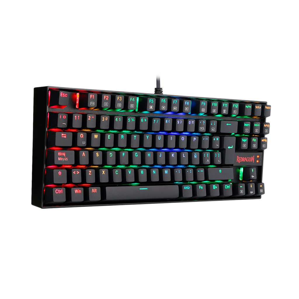 Teclado Redragon K552RGB 1R SP Kumara Black Red Switch Español