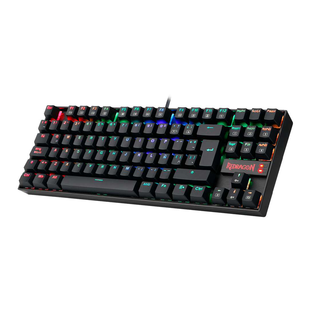 Teclado Redragon K552RGB 1R SP Kumara Black Red Switch Español