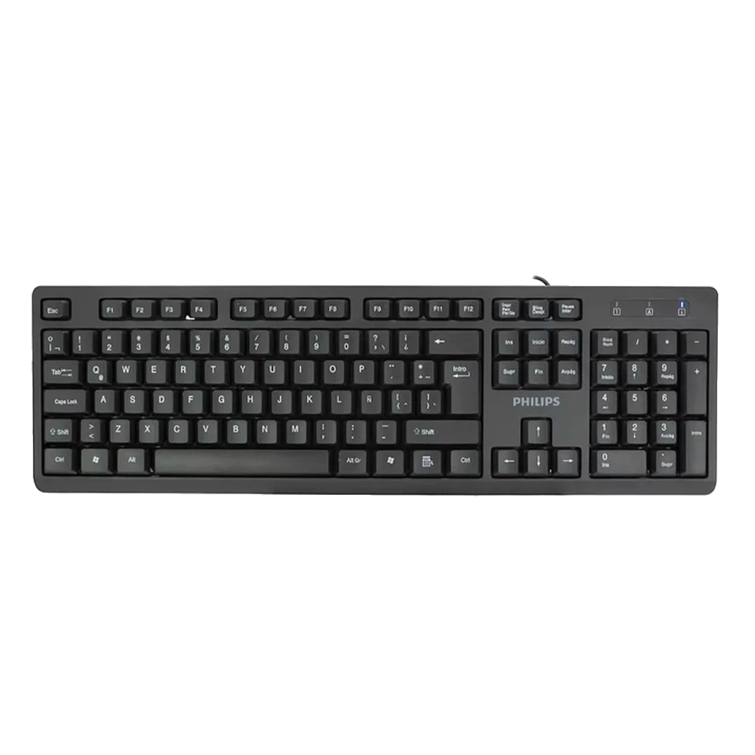 Teclado Philips SPK6234B USB Membrana Black