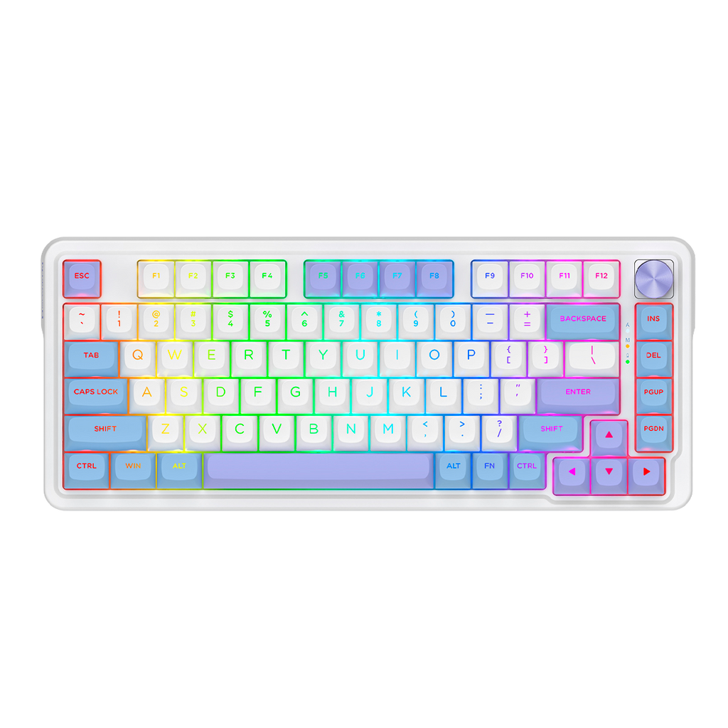 Teclado Redragon K673CPG Ucal Pro RGB Cream Purple Green