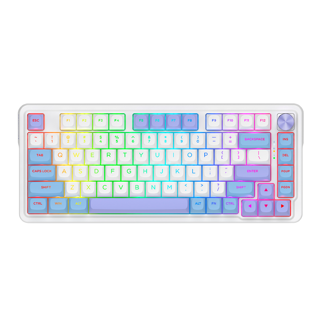 Teclado Redragon K673CPG Ucal Pro RGB Cream Purple Green