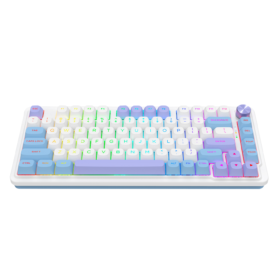 Teclado Redragon K673CPG Ucal Pro RGB Cream Purple Green