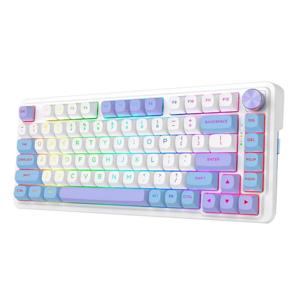 Teclado Redragon K673CPG Ucal Pro RGB Cream Purple Green