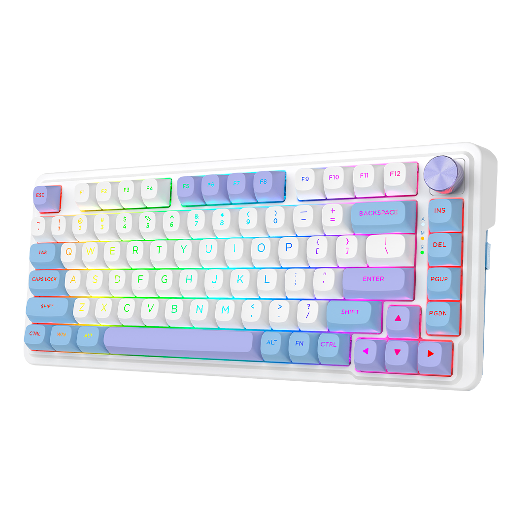 Teclado Redragon K673CPG Ucal Pro RGB Cream Purple Green