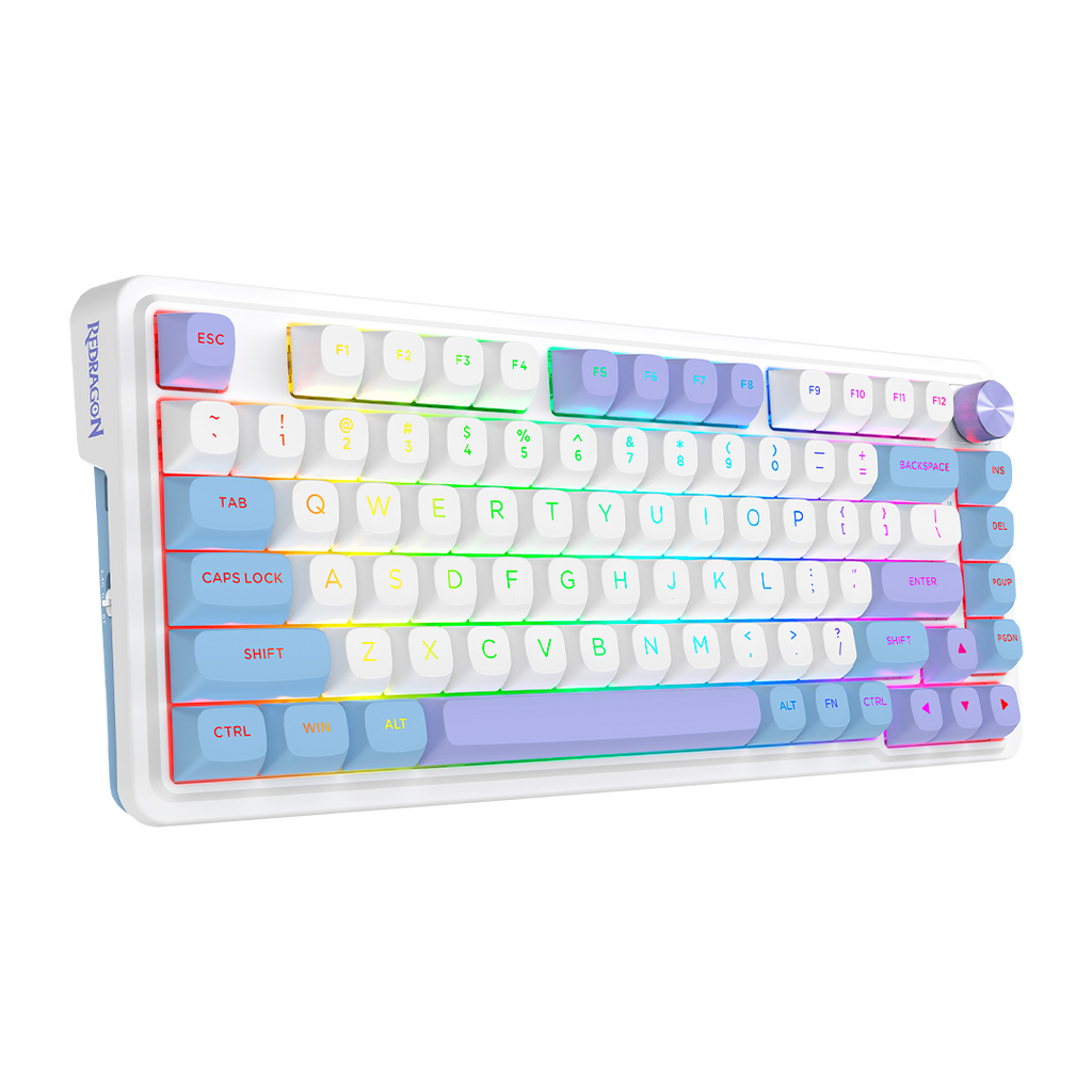 Teclado Redragon K673CPG Ucal Pro RGB Cream Purple Green