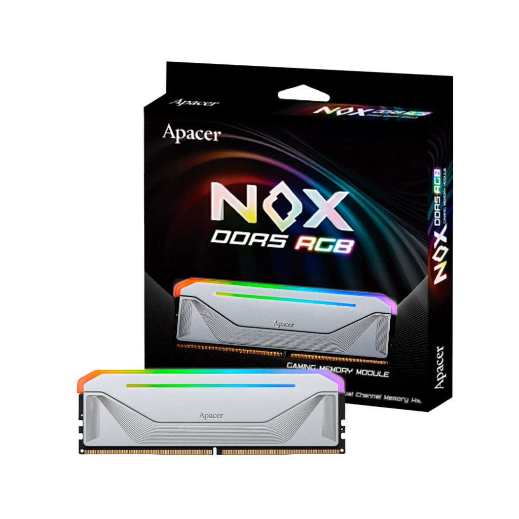 Memoria UDIMM Apacer NOX 16GB DDR5 5200MHz RGB Black