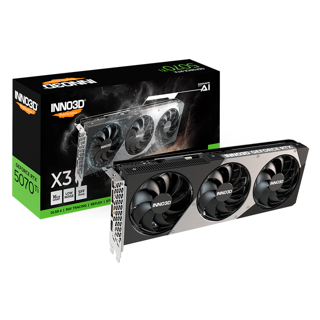 Tarjeta de Video Inno3D GeForce RTX 5070 Ti X3 OC 16GB GDDR7 256-bit