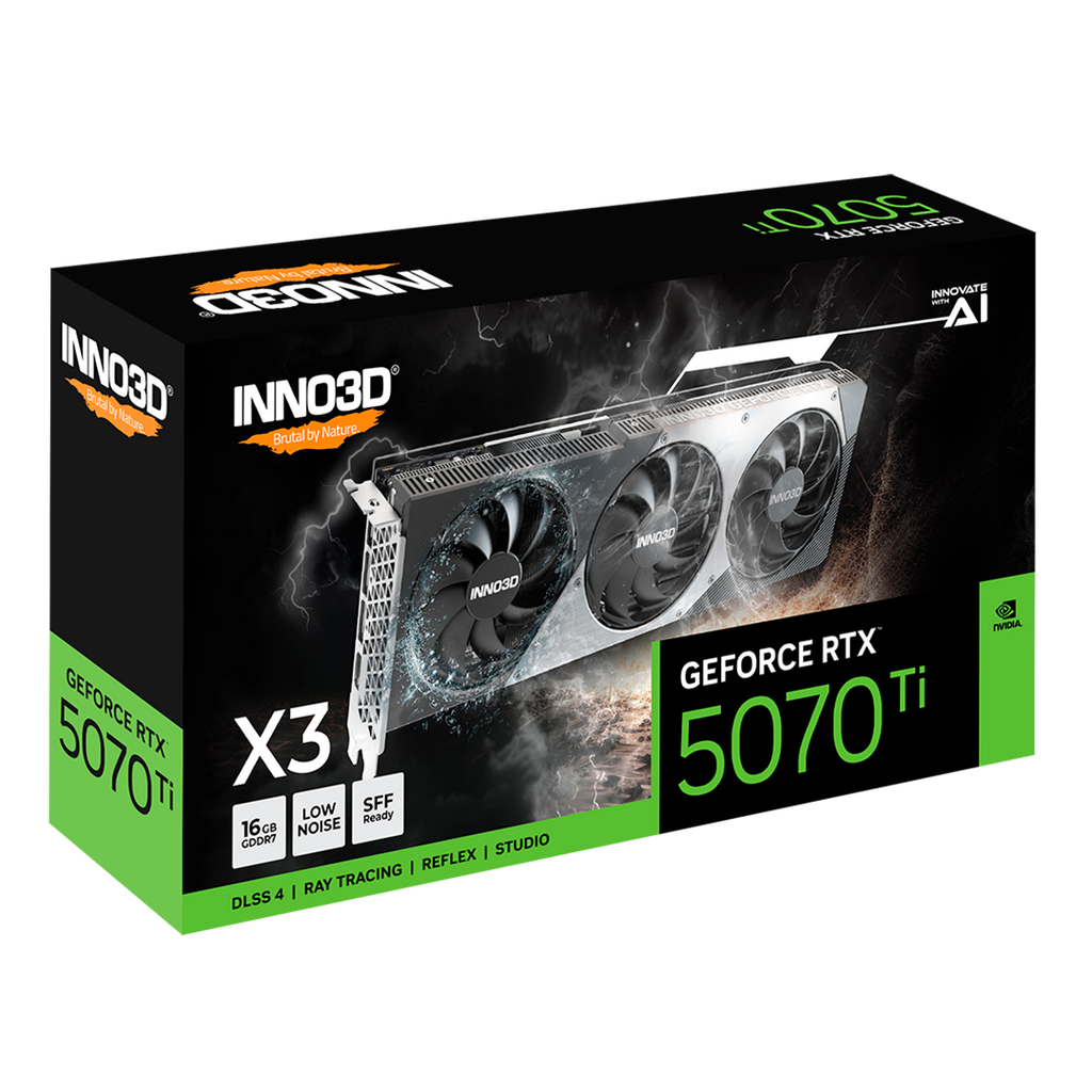 Tarjeta de Video Inno3D GeForce RTX 5070 Ti X3 OC 16GB GDDR7 256-bit