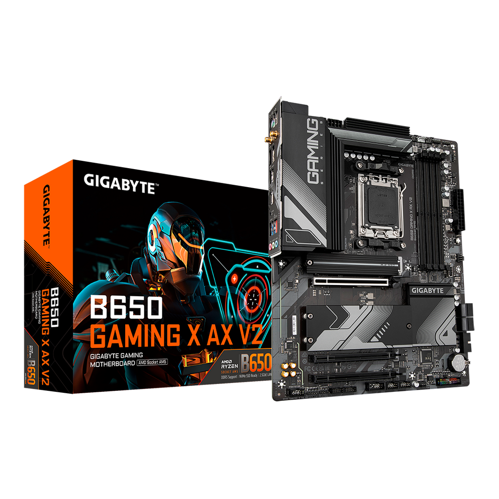 Tarjeta Madre Gigabyte B650 Gaming X AX V2 AMD B650 AM5 DDR5 HDMI Wi-Fi