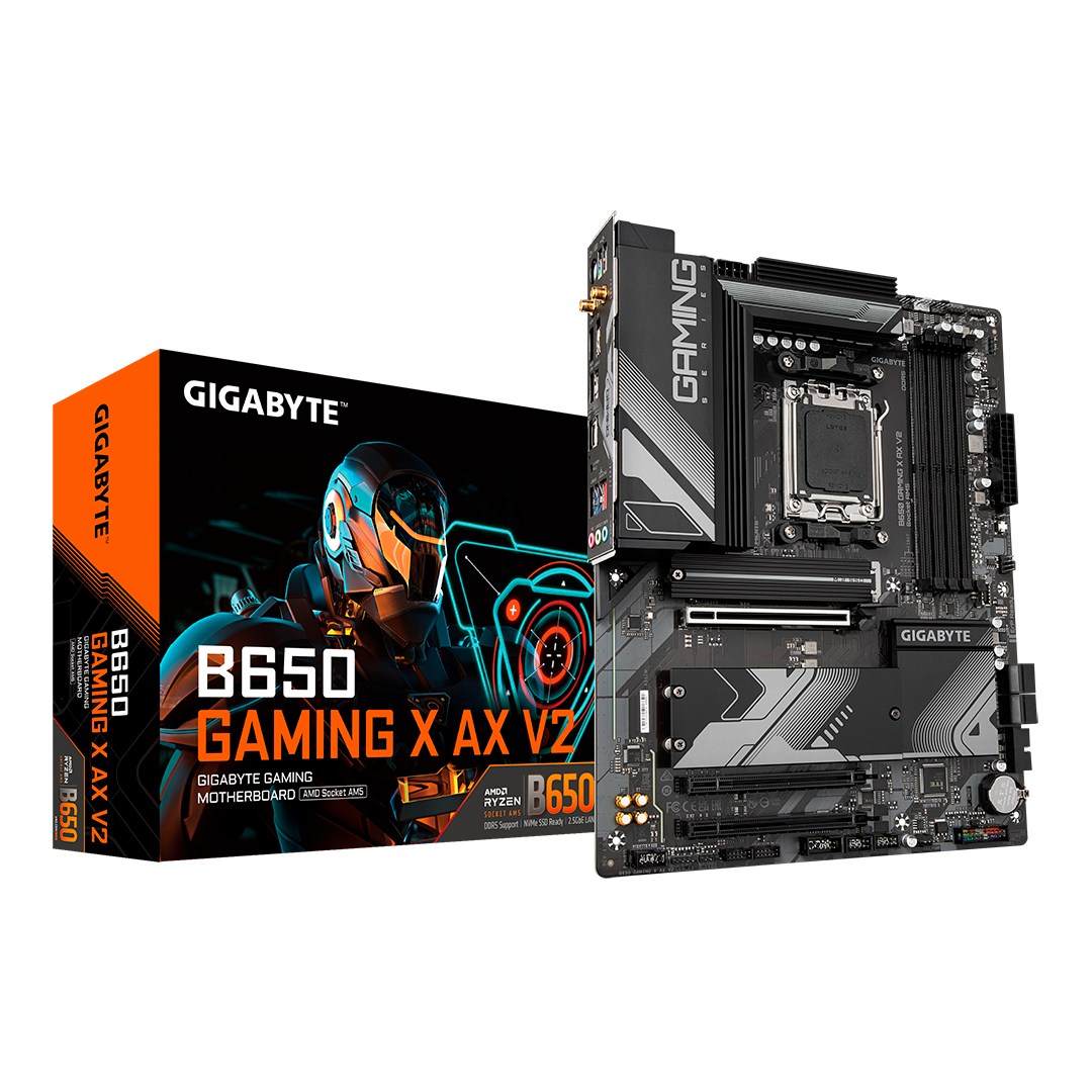 Tarjeta Madre Gigabyte B650 Gaming X AX V2 AMD B650 AM5 DDR5 HDMI Wi-Fi