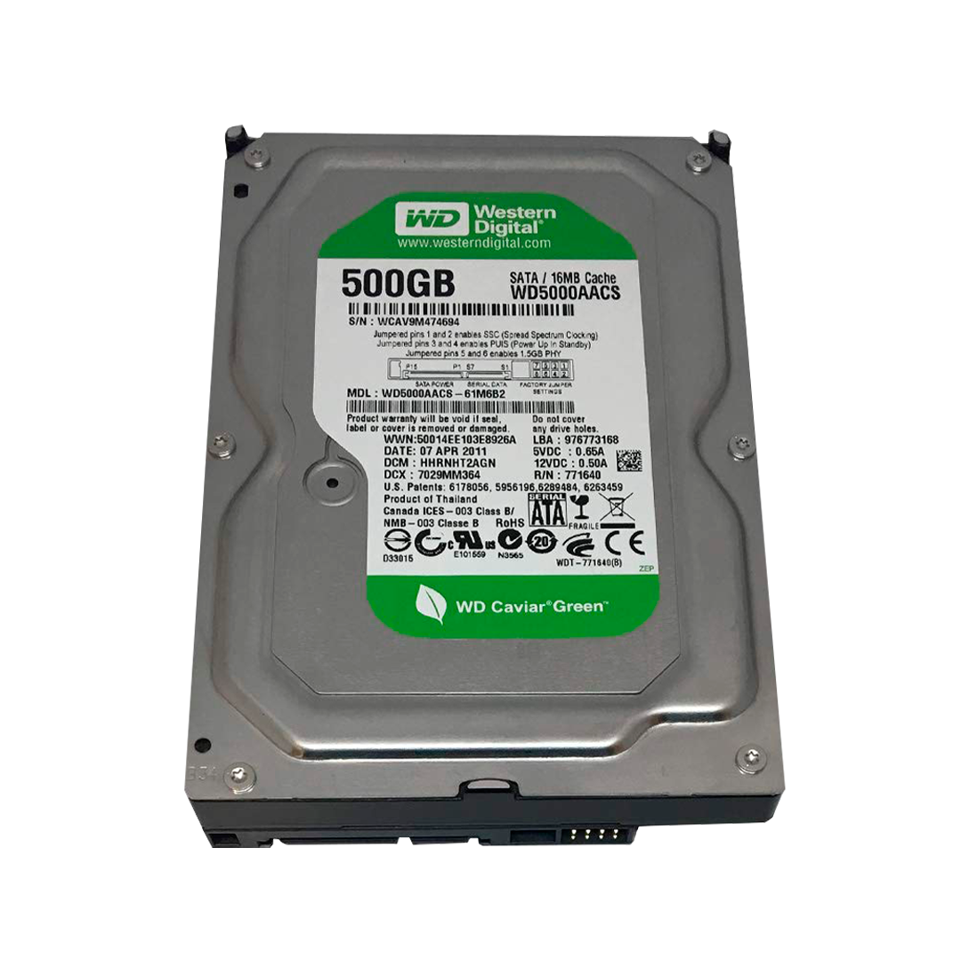 Disco Interno Western Digital WD5000AACS Refurbished 500GB 3.5" Green