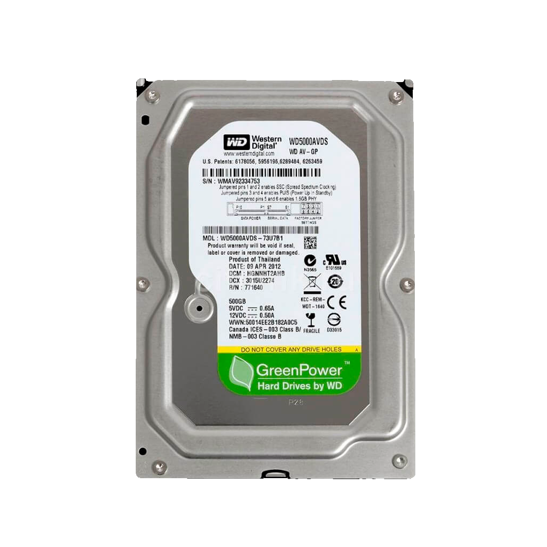 Disco Interno Western Digital WD5000AVDS Refurbished 500GB 3.5"