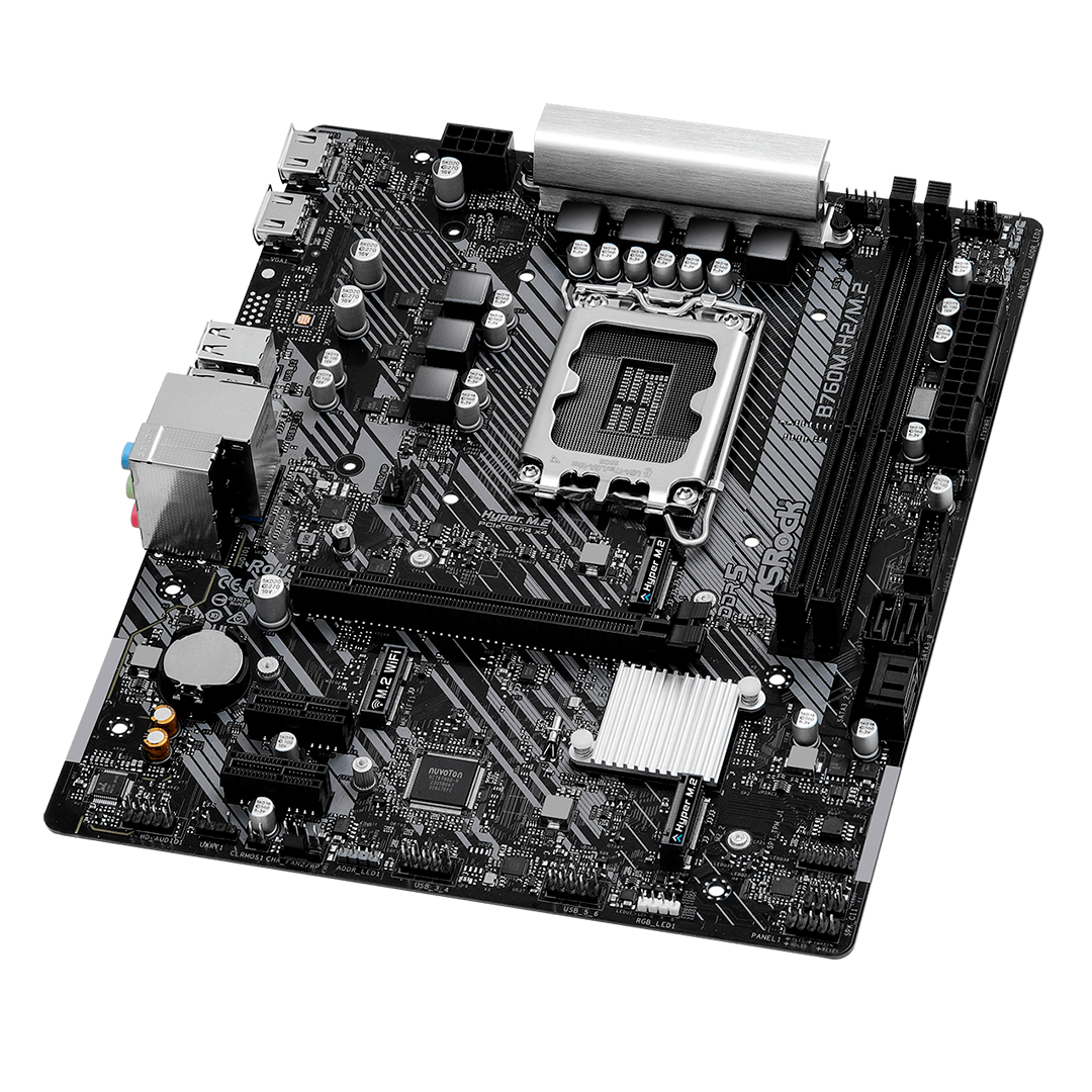 Tarjeta Madre Asrock B760M-H2/M.2 Intel B760 LGA1700 DDR5 HDMI