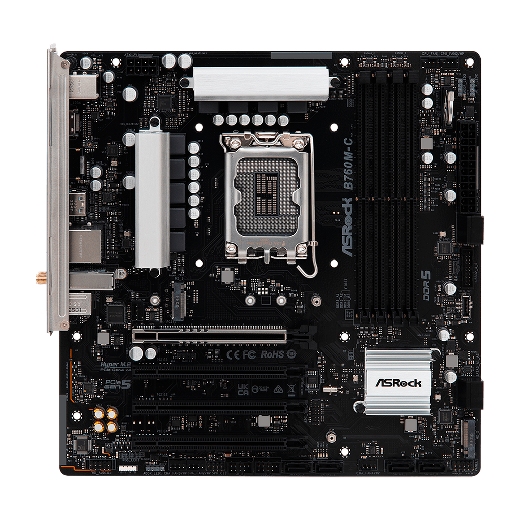Tarjeta Madre Asrock B760M-C Intel B760 LGA1700 DDR5 HDMI Wi-Fi