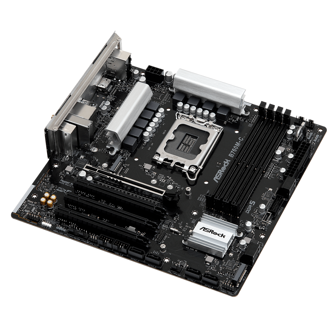 Tarjeta Madre Asrock B760M-C Intel B760 LGA1700 DDR5 HDMI Wi-Fi