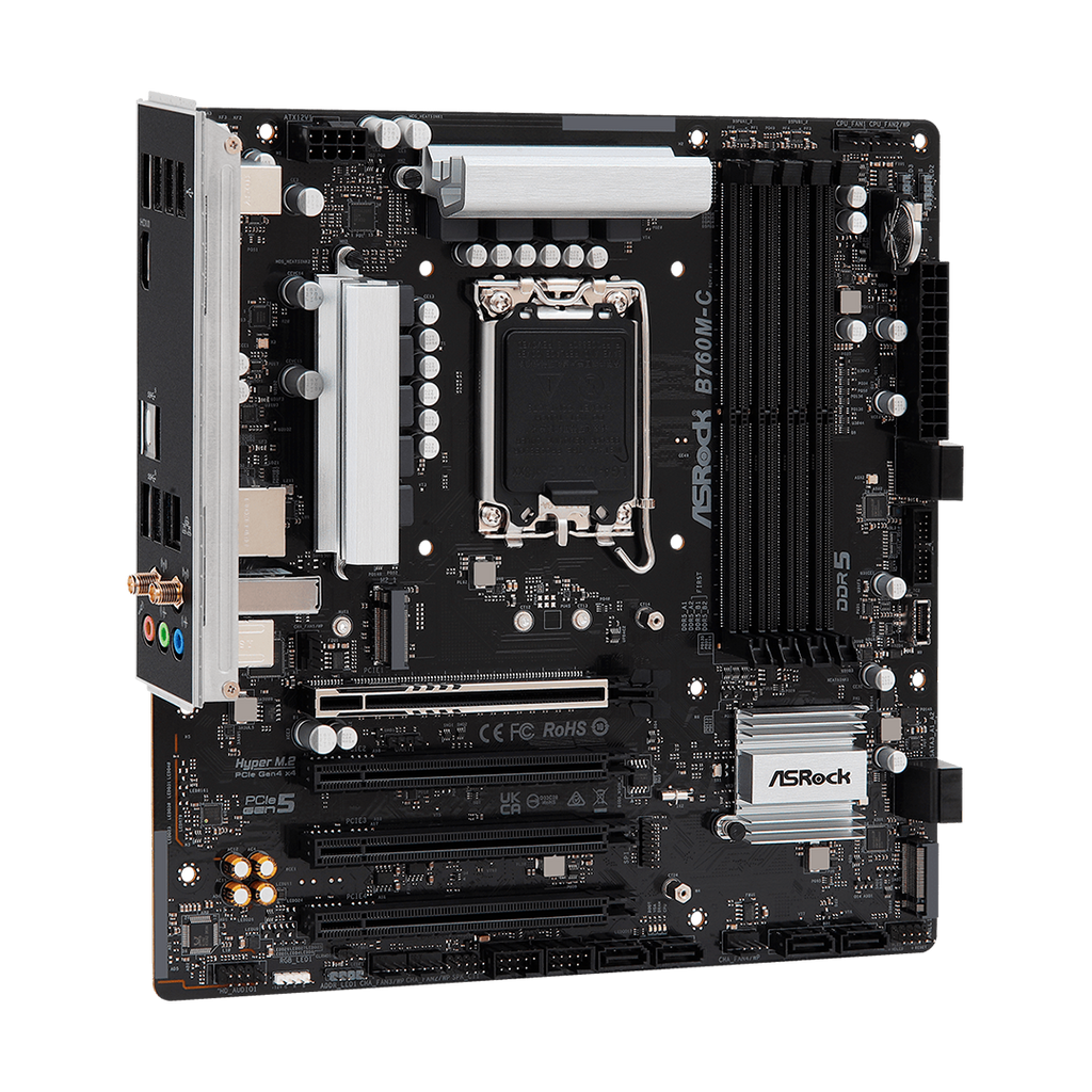 Tarjeta Madre Asrock B760M-C Intel B760 LGA1700 DDR5 HDMI Wi-Fi