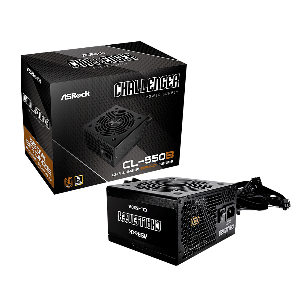 Fuente de Poder Asrock CL-550B 550W 80+ Bronze