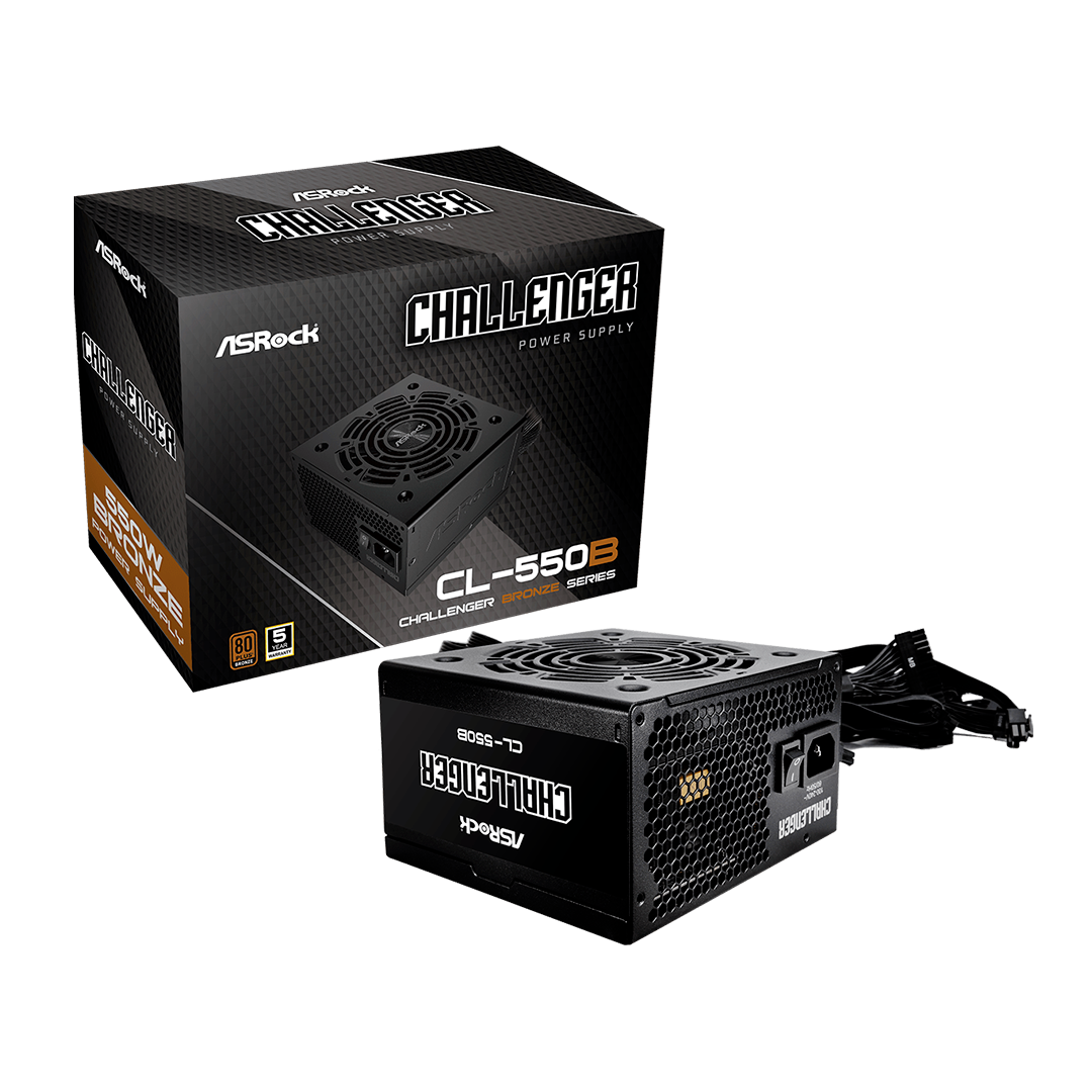 Fuente de Poder Asrock CL-550B 550W 80+ Bronze