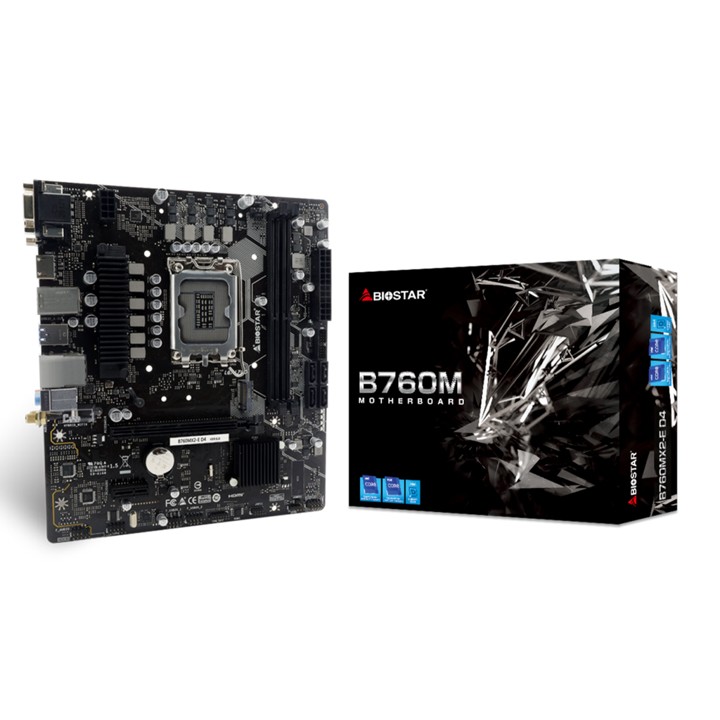 Tarjeta Madre Biostar B760MX2-E D4 Intel B760 DDR4 HDMI