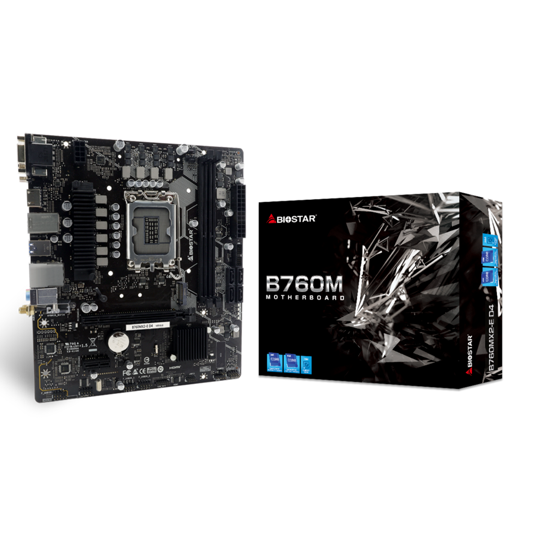 Tarjeta Madre Biostar B760MX2-E D4 Intel B760 DDR4 HDMI