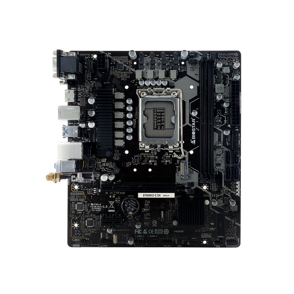 Tarjeta Madre Biostar B760MX2-E D4 Intel B760 DDR4 HDMI