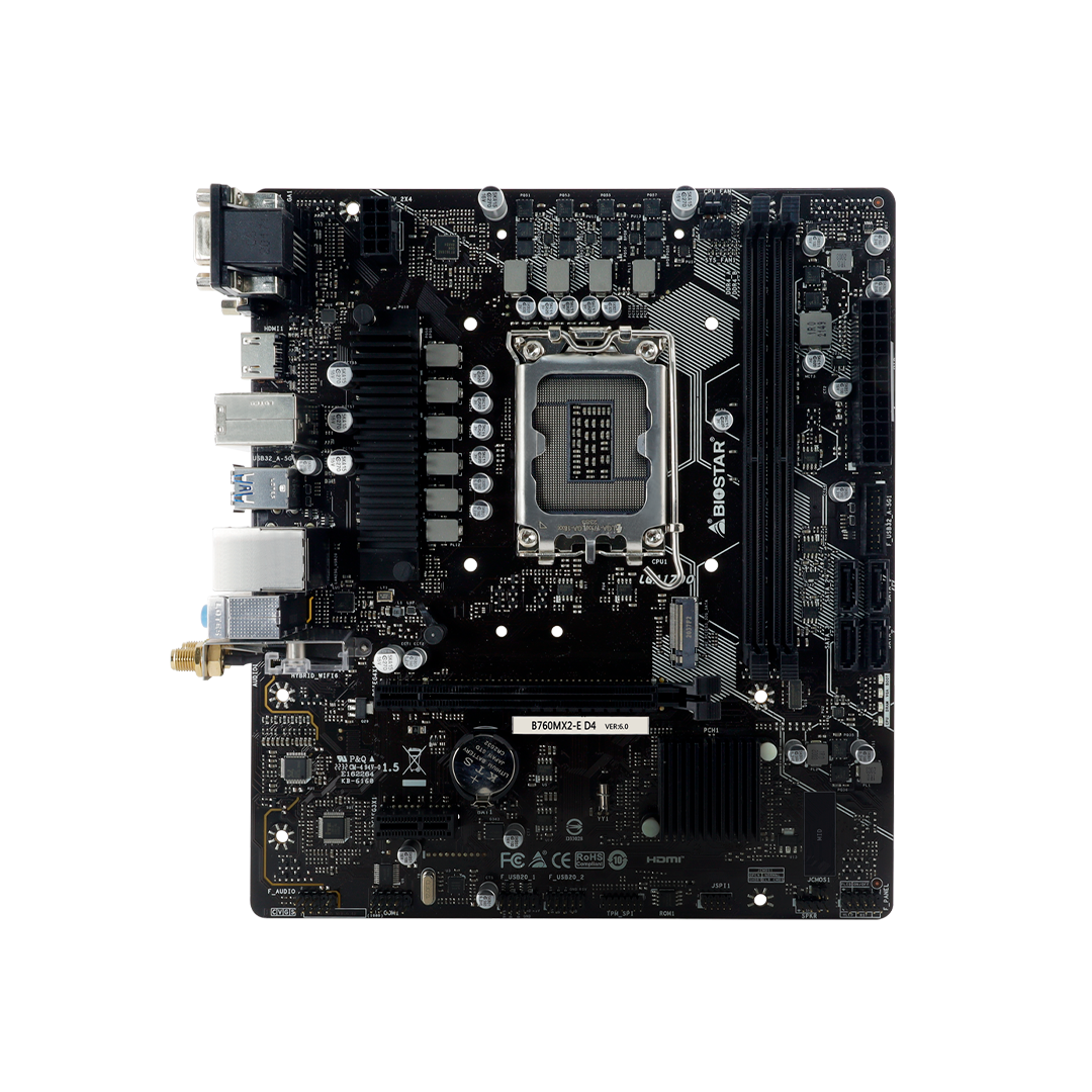 Tarjeta Madre Biostar B760MX2-E D4 Intel B760 DDR4 HDMI
