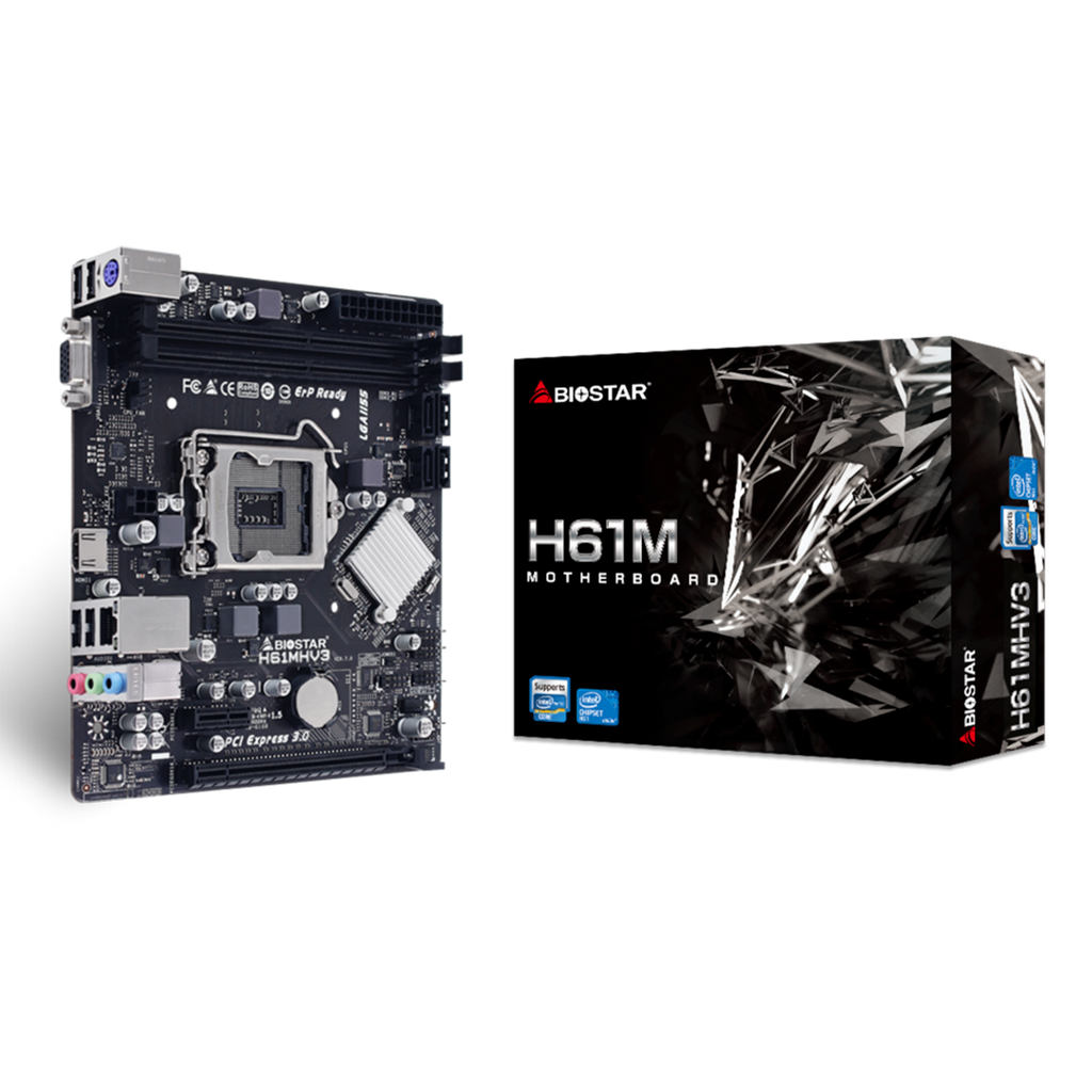 Tarjeta Madre Biostar H61MHV3 Intel H61 DDR3 HDMI
